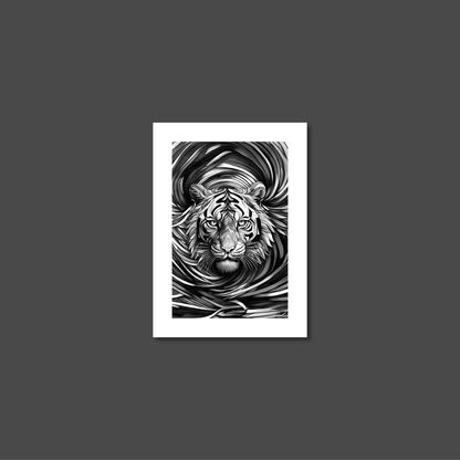 ABSTRACT TIGER **UNFRAMED ART PRINT**