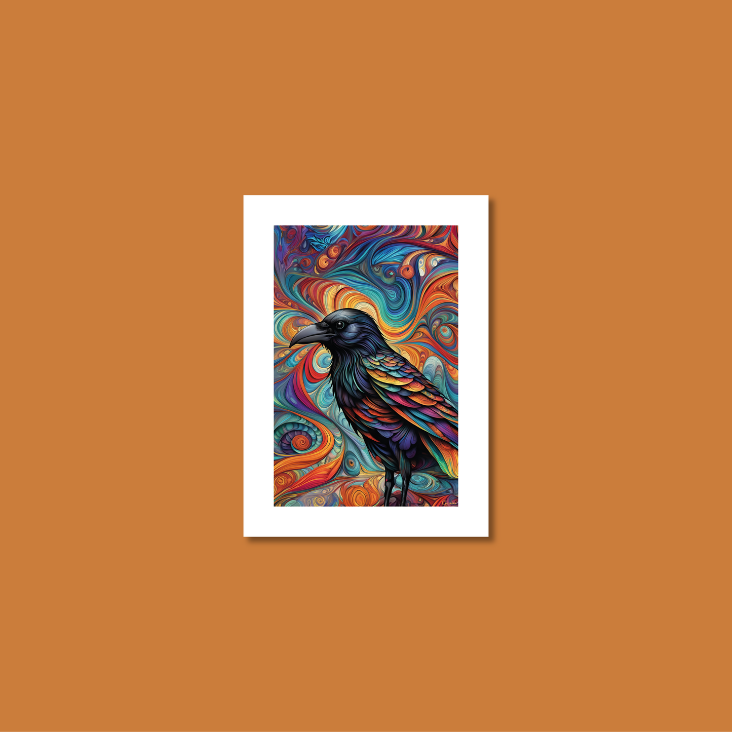 ABSTRACT CROW **UNFRAMED ART PRINT**