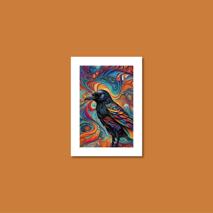 ABSTRACT CROW **UNFRAMED ART PRINT**