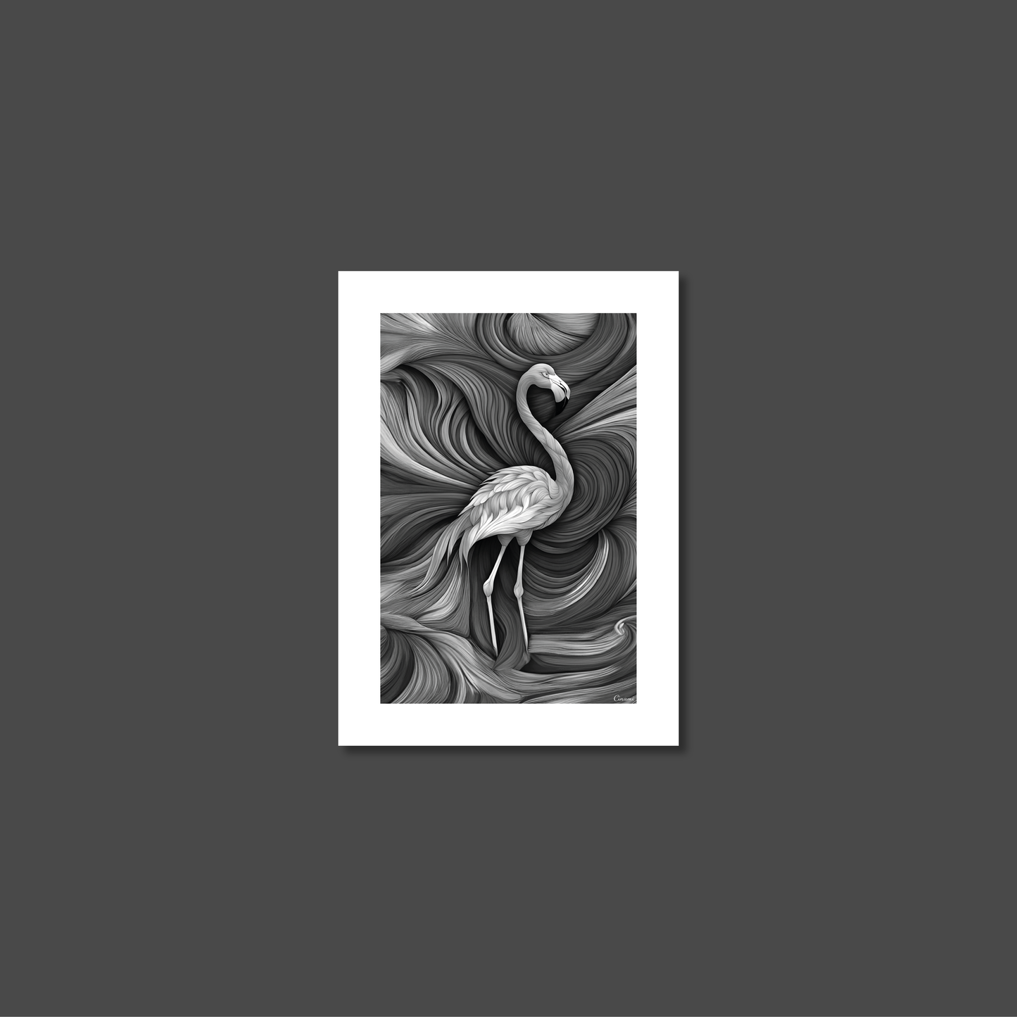 ABSTRACT FLAMINGO **UNFRAMED ART PRINT**