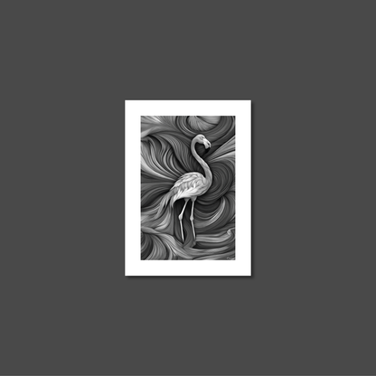 ABSTRACT FLAMINGO **UNFRAMED ART PRINT**