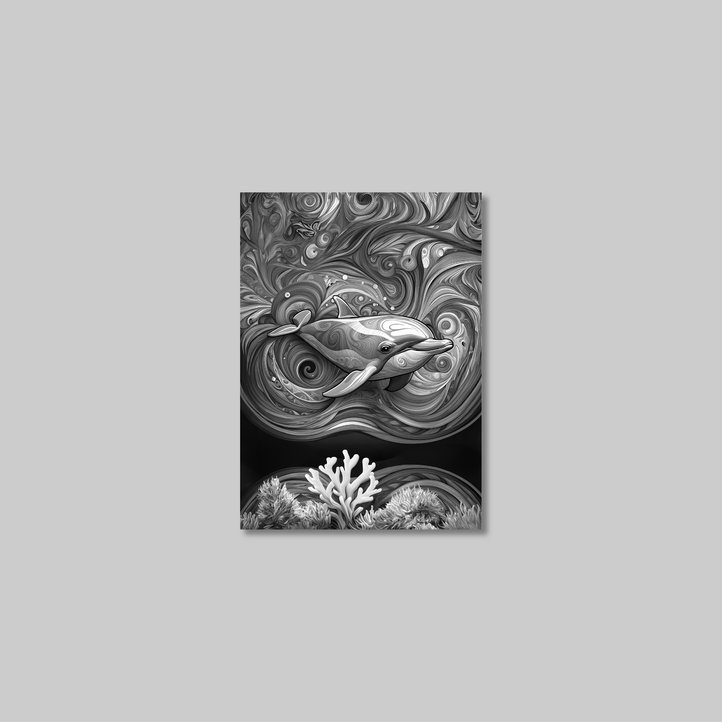 ABSTRACT DOLPHIN **UNFRAMED ART PRINT**