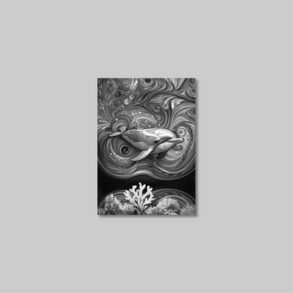 ABSTRACT DOLPHIN **UNFRAMED ART PRINT**