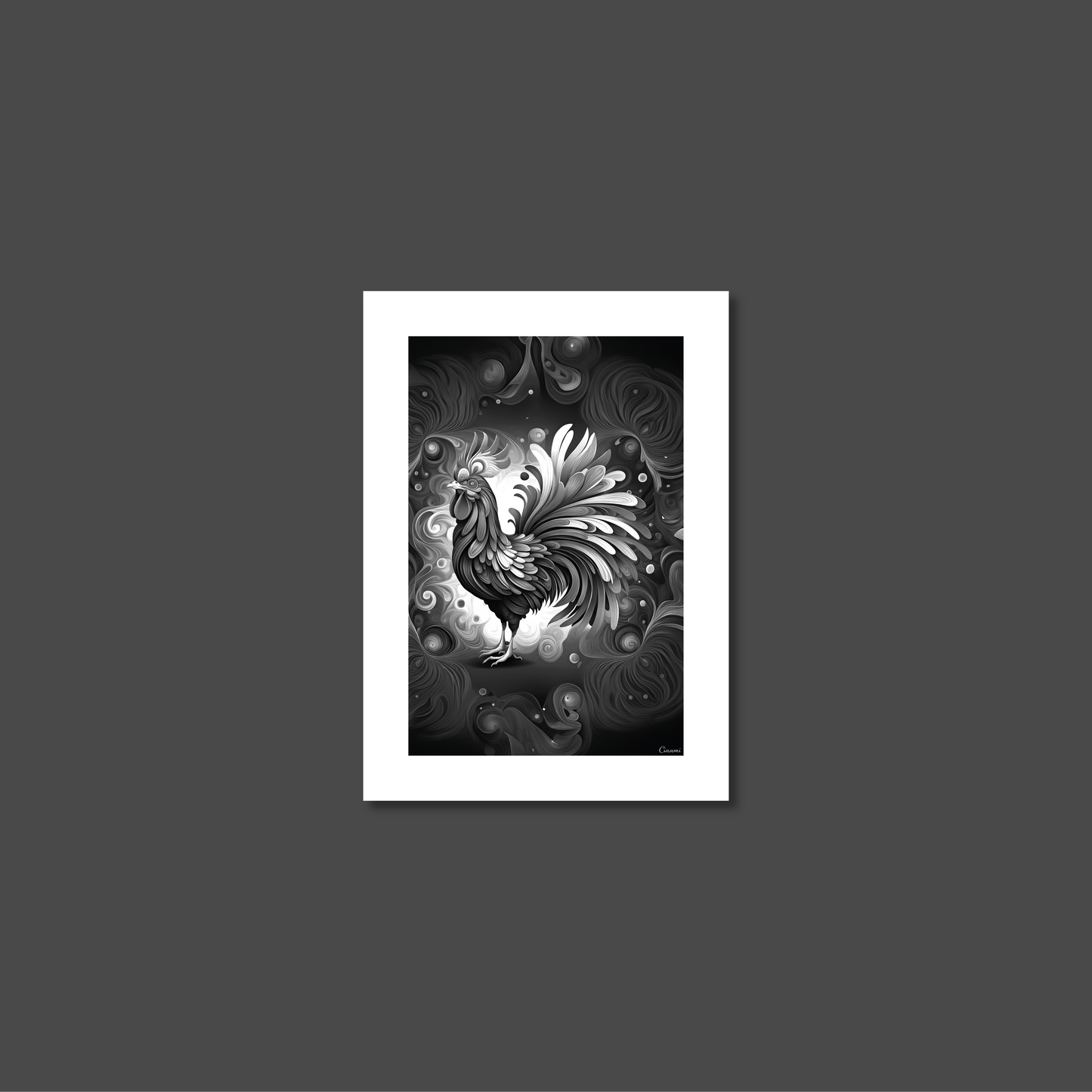 ABSTRACT COCKEREL **UNFRAMED ART PRINT**