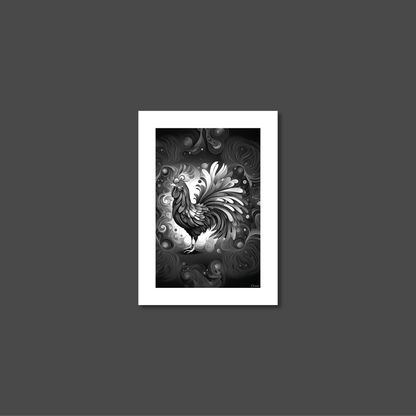 ABSTRACT COCKEREL **UNFRAMED ART PRINT**