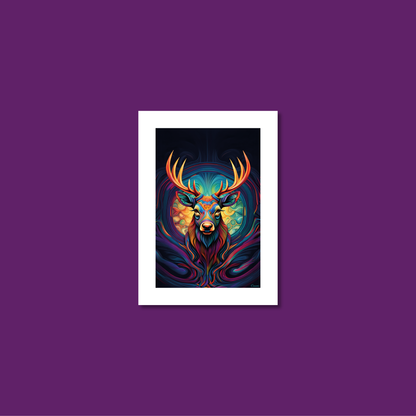ABSTRACT STAG **UNFRAMED ART PRINT**