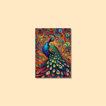 ABSTRACT PEACOCK **UNFRAMED ART PRINT**