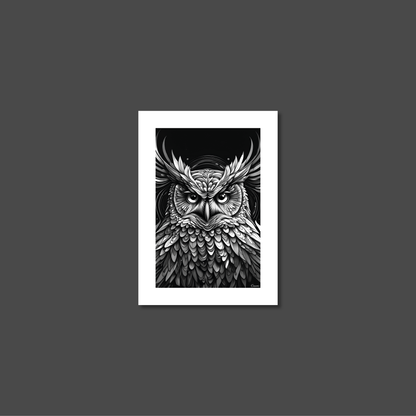 ABSTRACT OWL **UNFRAMED ART PRINT**