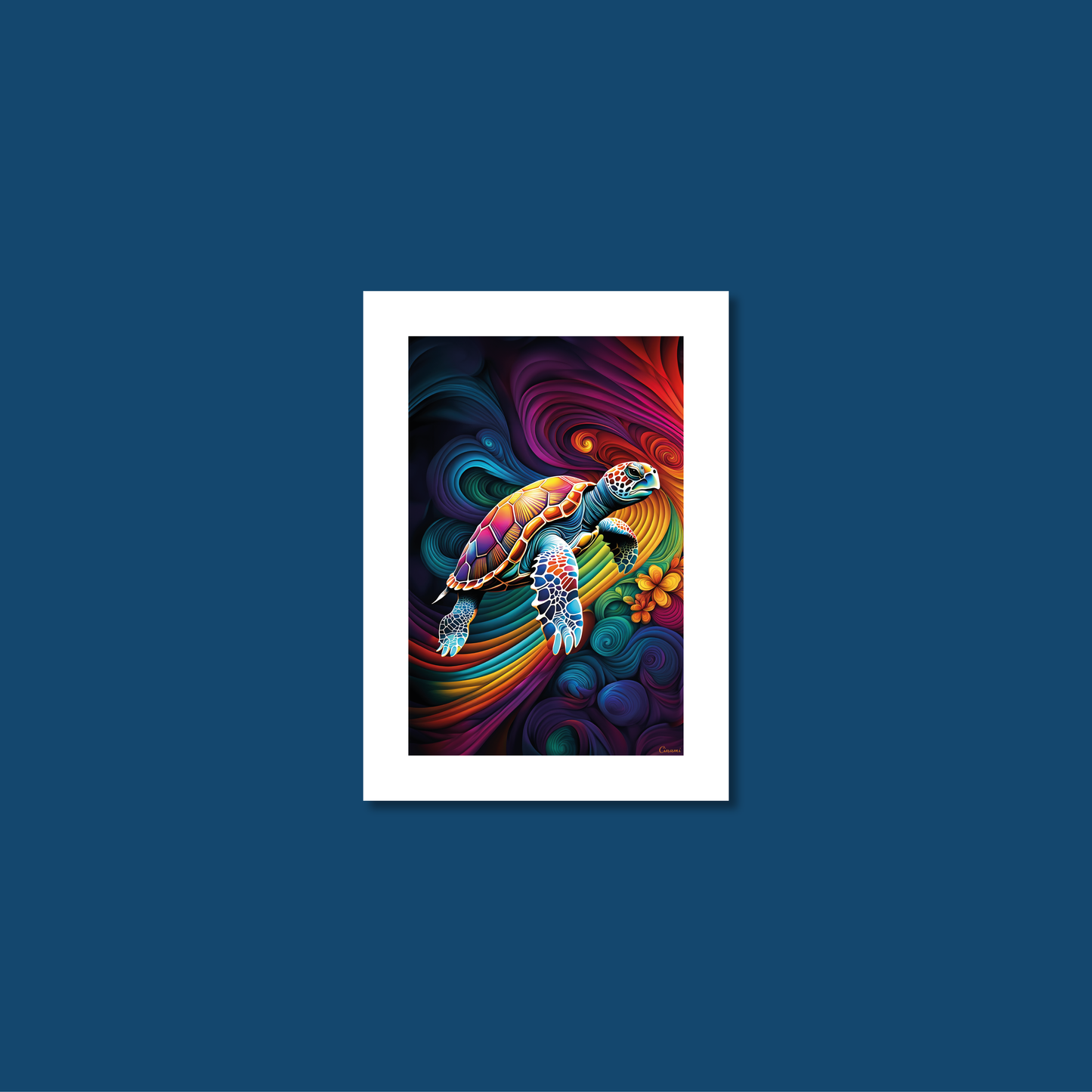 ABSTRACT TURTLE **UNFRAMED ART PRINT**