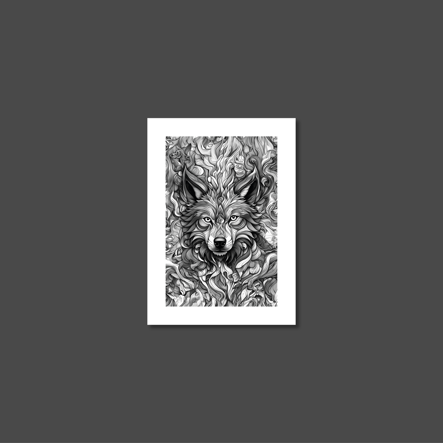 ABSTRACT WOLF **UNFRAMED ART PRINT**