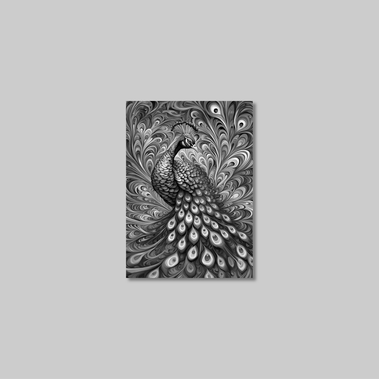 ABSTRACT PEACOCK **UNFRAMED ART PRINT**