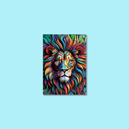ABSTRACT LION **UNFRAMED ART PRINT**