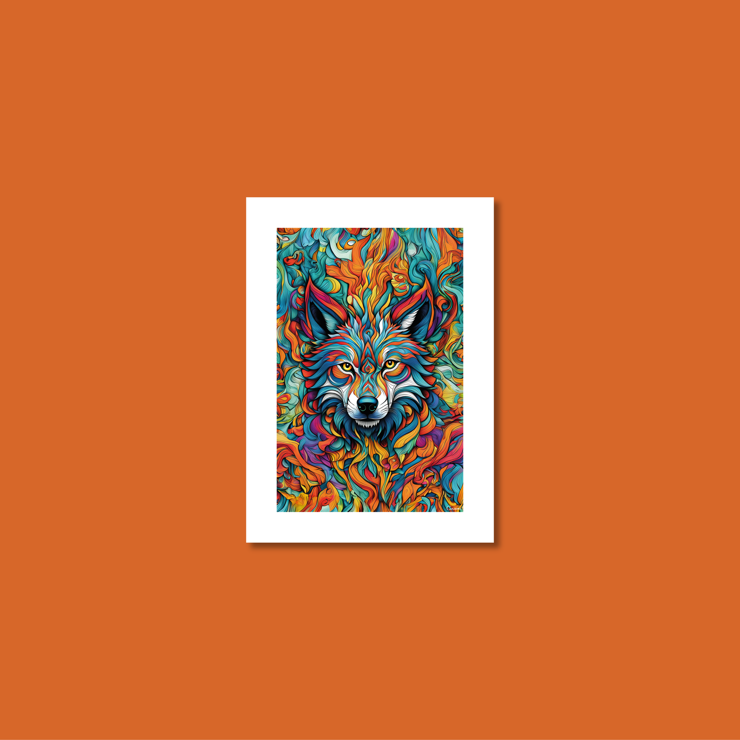 ABSTRACT WOLF **UNFRAMED ART PRINT**