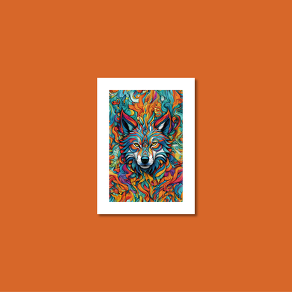 ABSTRACT WOLF **UNFRAMED ART PRINT**