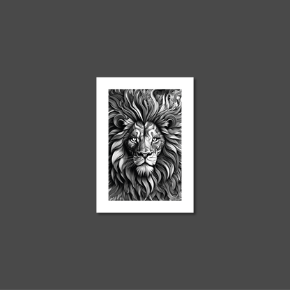 ABSTRACT LION **UNFRAMED ART PRINT**