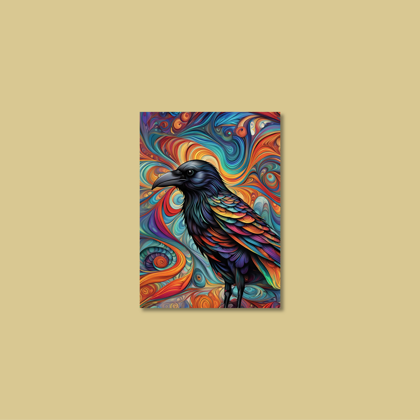 ABSTRACT CROW **UNFRAMED ART PRINT**