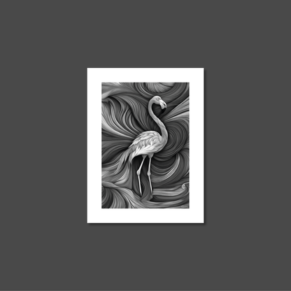ABSTRACT FLAMINGO **UNFRAMED ART PRINT**