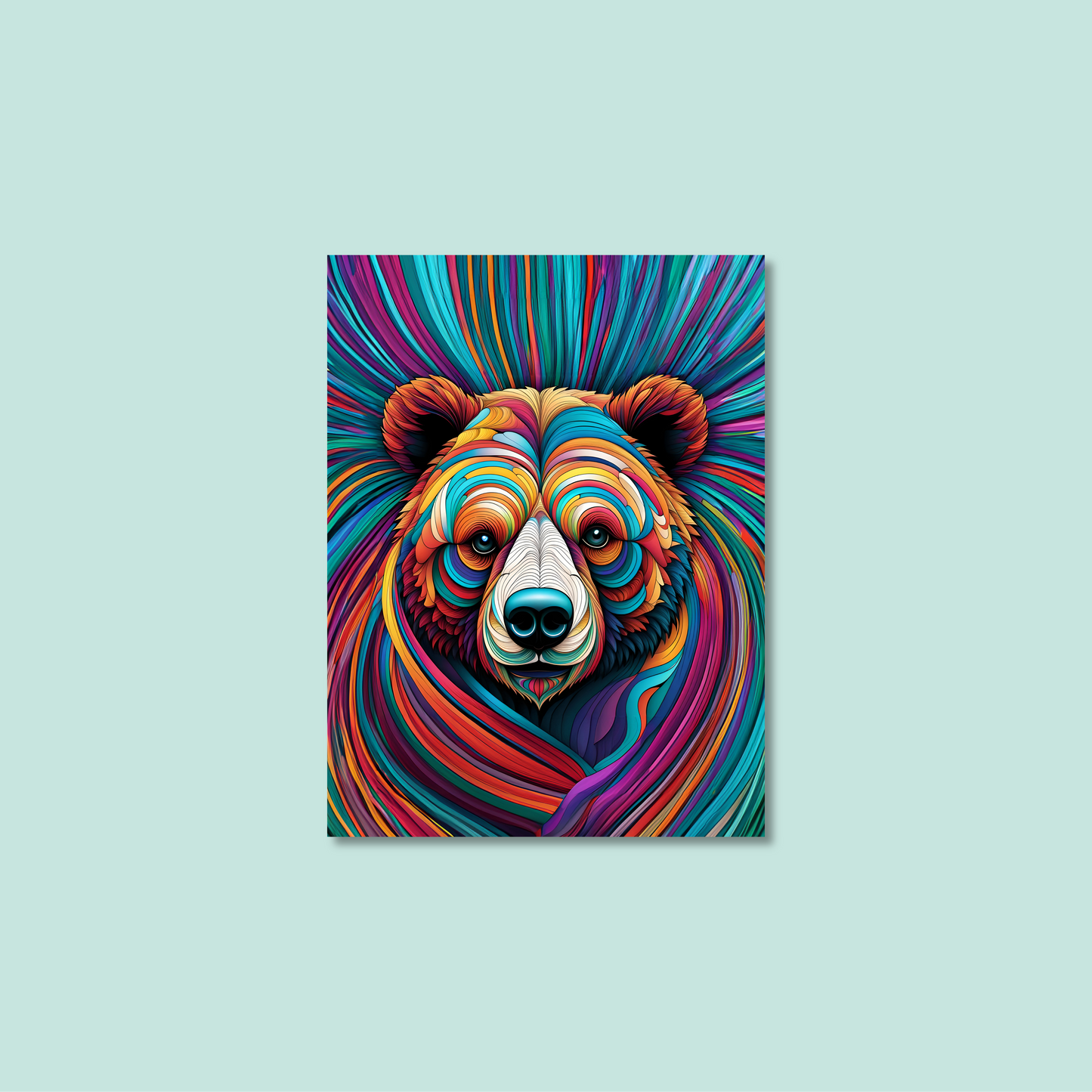 ABSTRACT BEAR **UNFRAMED ART PRINT**