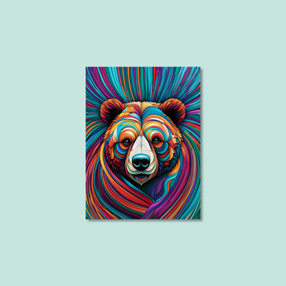 ABSTRACT BEAR **UNFRAMED ART PRINT**