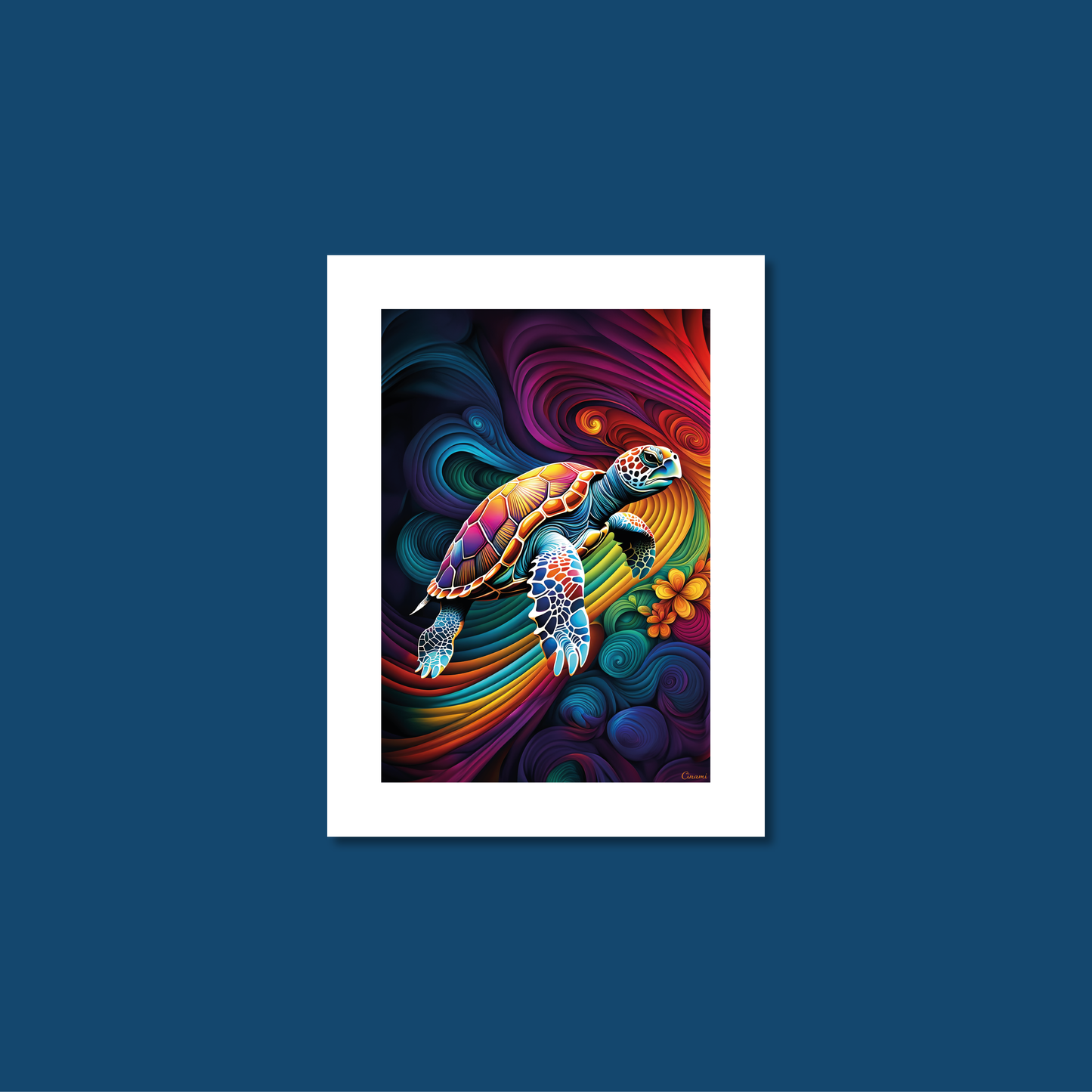 ABSTRACT TURTLE **UNFRAMED ART PRINT**