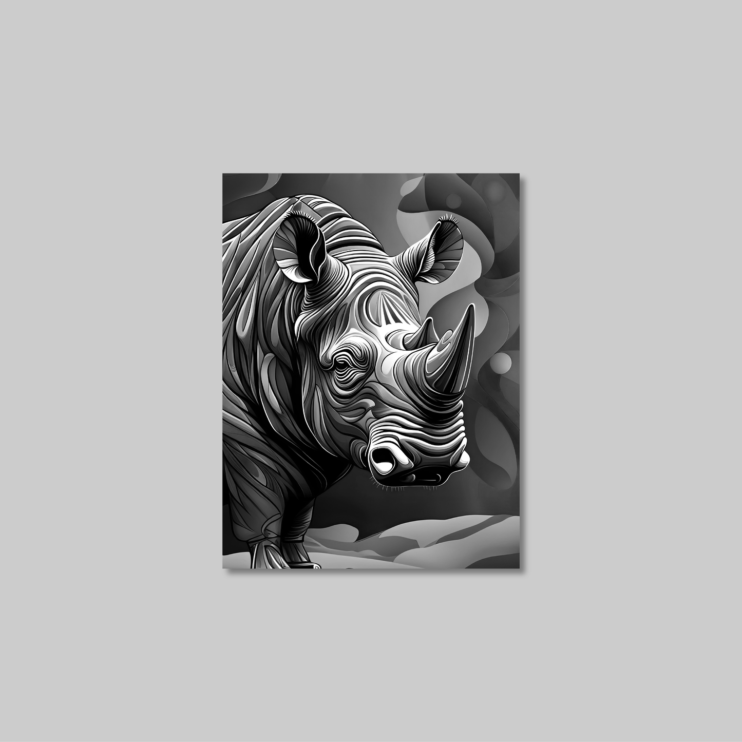 ABSTRACT RHINO **UNFRAMED ART PRINT**