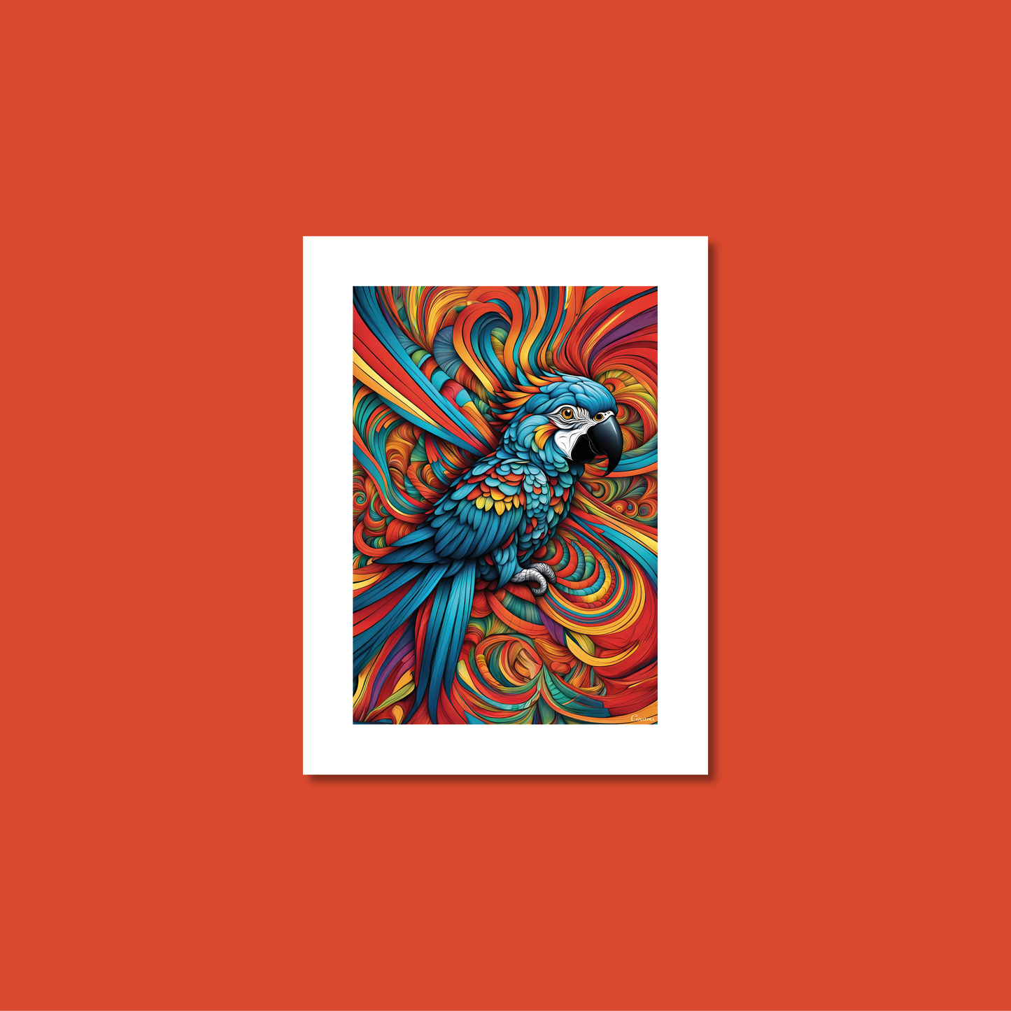ABSTRACT PARROT **UNFRAMED ART PRINT**