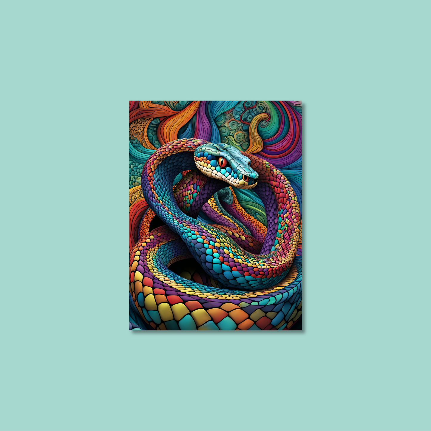 ABSTRACT COBRA **UNFRAMED ART PRINT**