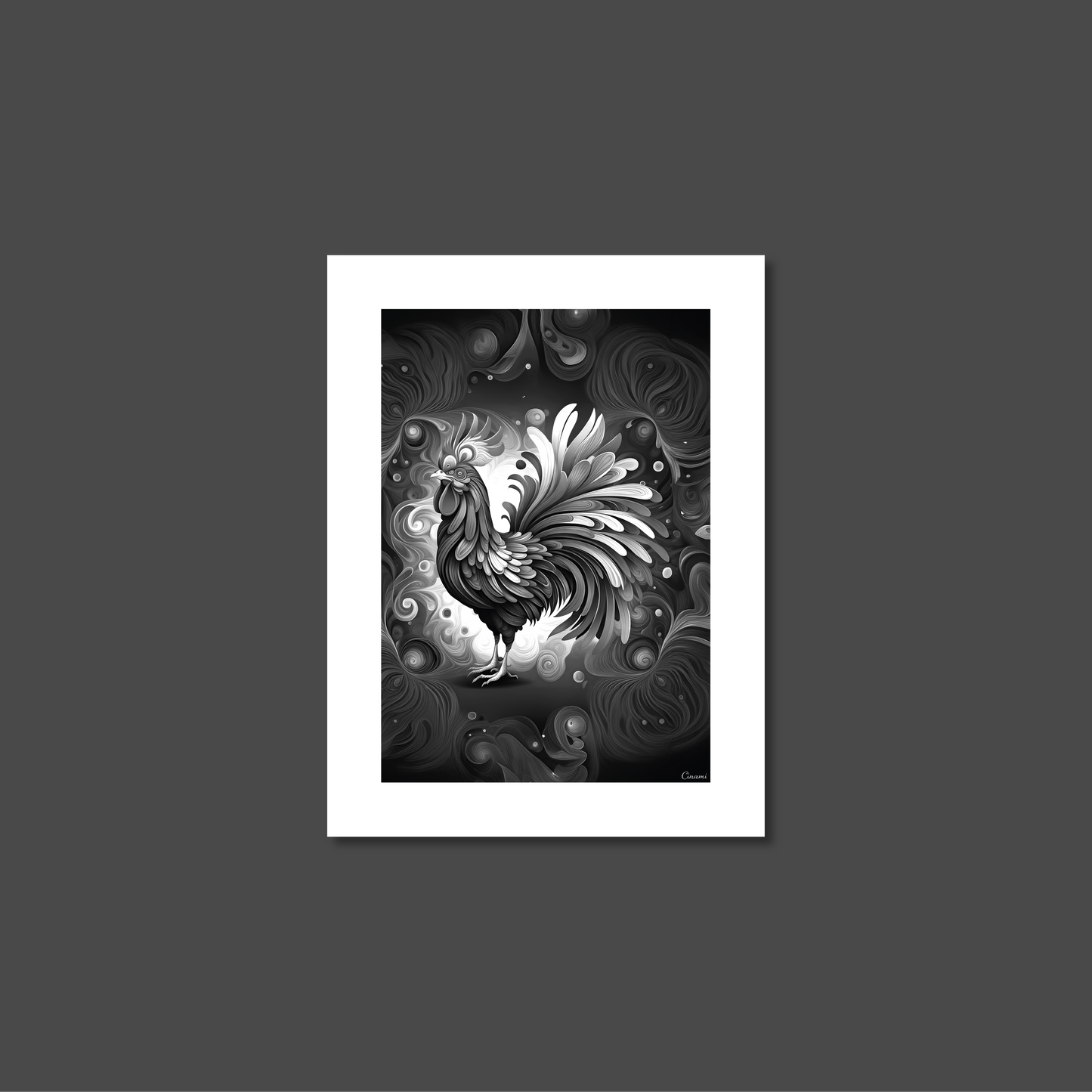 ABSTRACT COCKEREL **UNFRAMED ART PRINT**