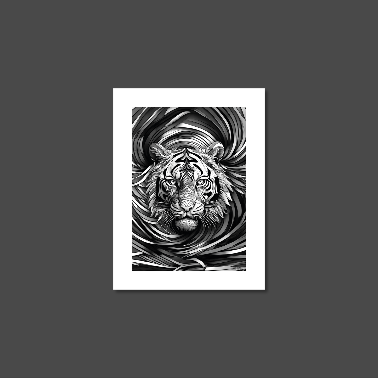 ABSTRACT TIGER **UNFRAMED ART PRINT**