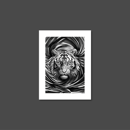 ABSTRACT TIGER **UNFRAMED ART PRINT**