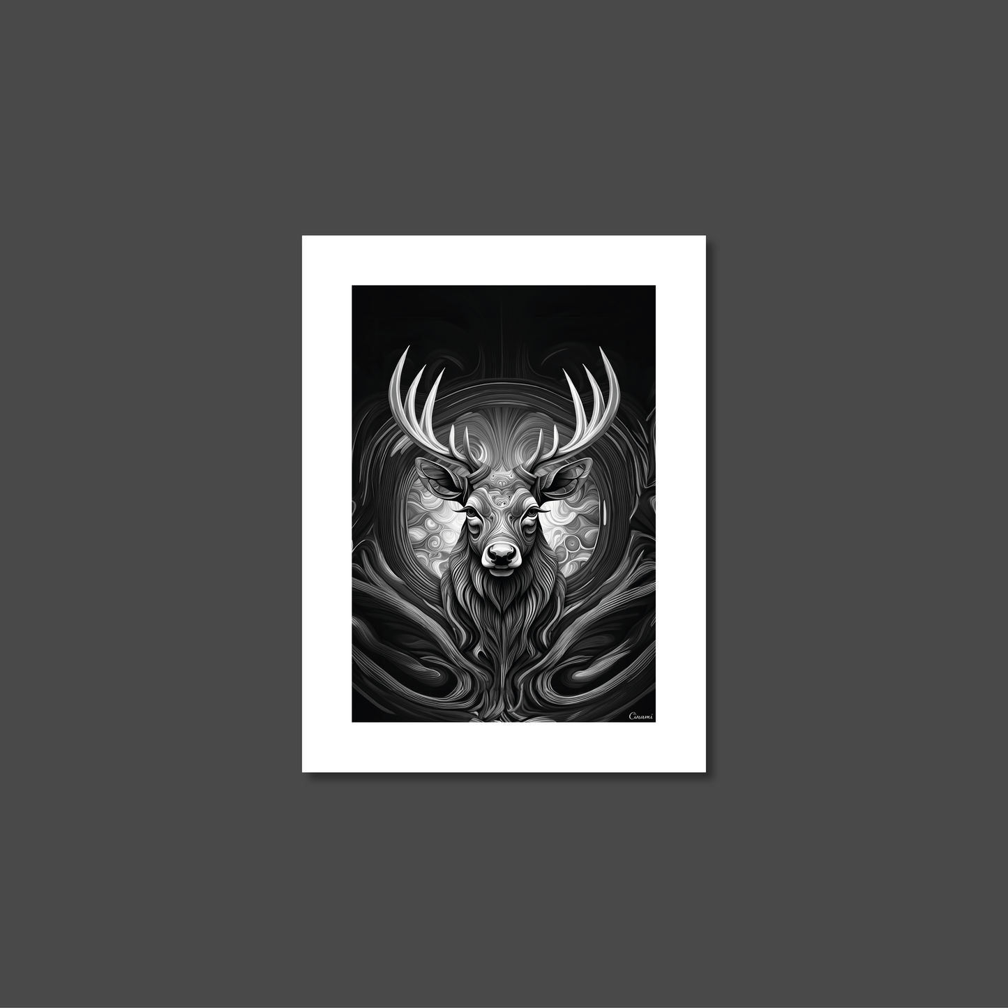 ABSTRACT STAG **UNFRAMED ART PRINT**
