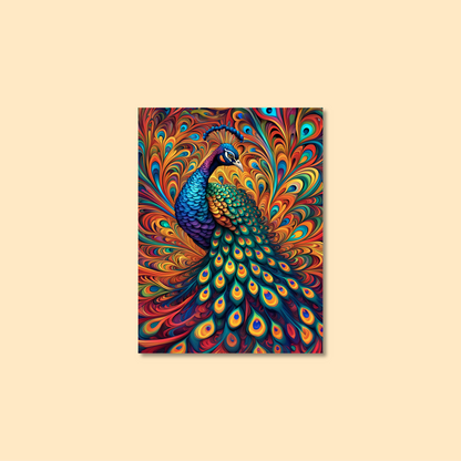 ABSTRACT PEACOCK **UNFRAMED ART PRINT**