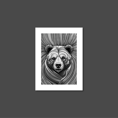 ABSTRACT BEAR **UNFRAMED ART PRINT**
