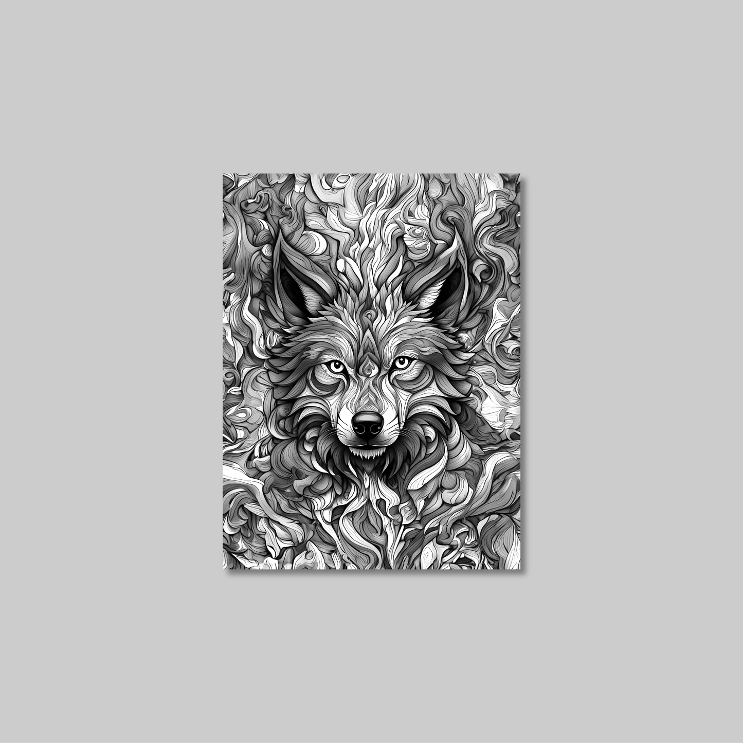 ABSTRACT WOLF **UNFRAMED ART PRINT**