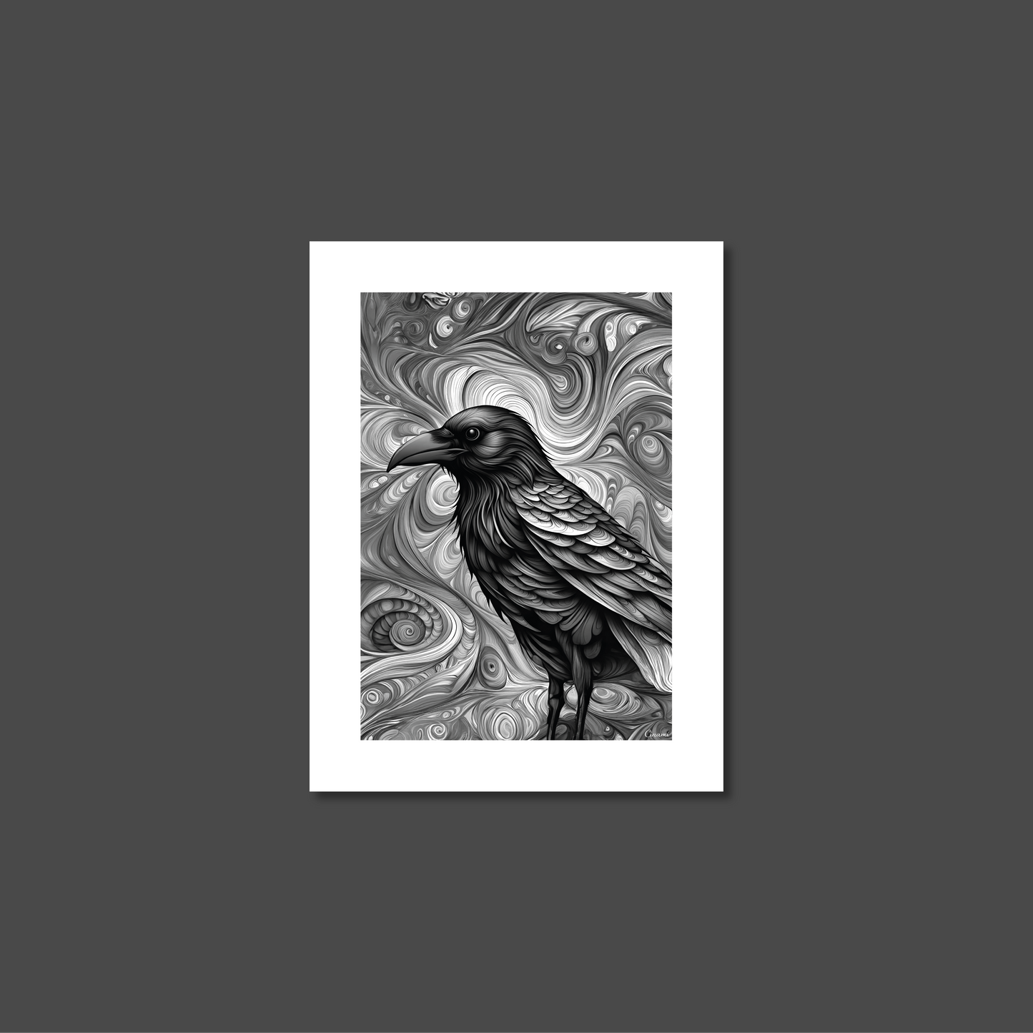 ABSTRACT CROW **UNFRAMED ART PRINT**