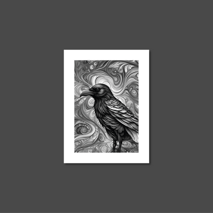 ABSTRACT CROW **UNFRAMED ART PRINT**