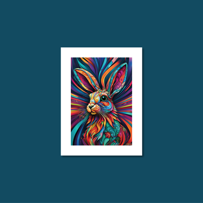 ABSTRACT RABBIT **UNFRAMED ART PRINT**