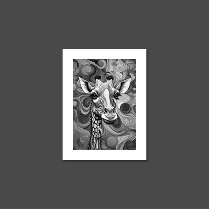 ABSTRACT GIRAFFE **UNFRAMED ART PRINT**