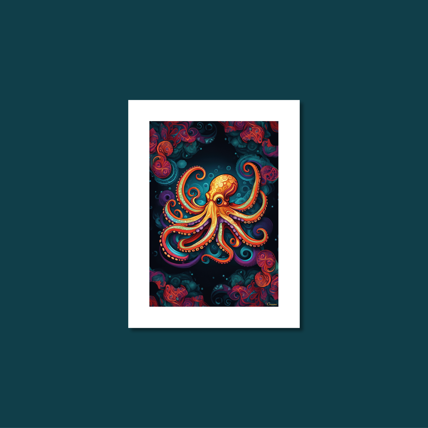 ABSTRACT OCTOPUS **UNFRAMED ART PRINT**