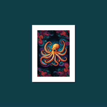 ABSTRACT OCTOPUS **UNFRAMED ART PRINT**