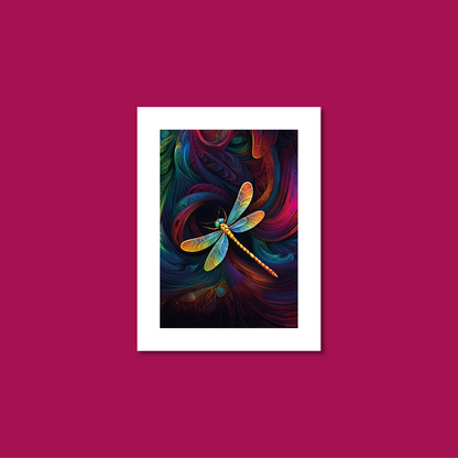 ABSTRACT DRAGONFLY **UNFRAMED ART PRINT**