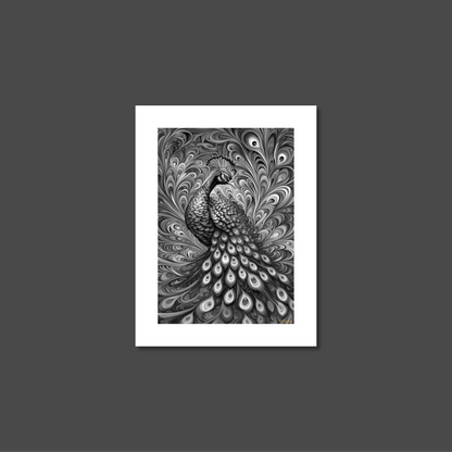 ABSTRACT PEACOCK **UNFRAMED ART PRINT**