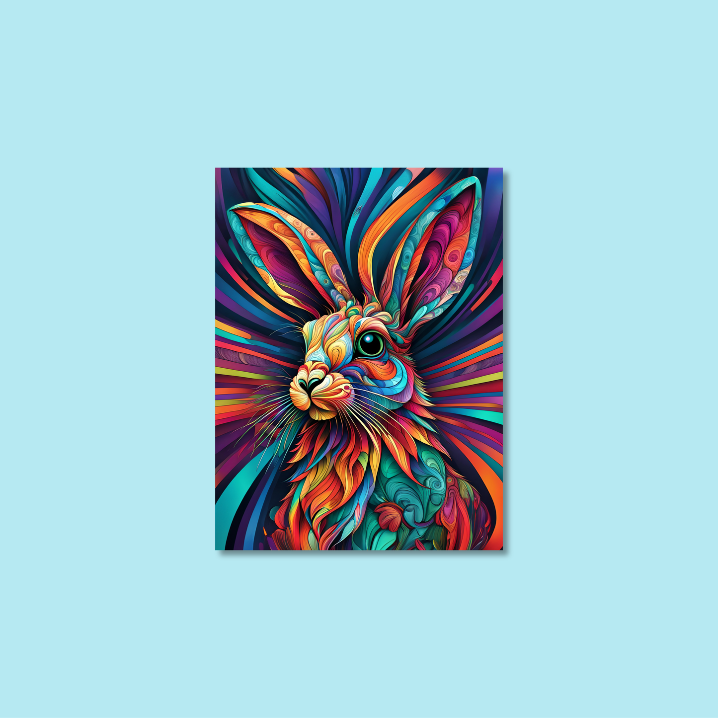 ABSTRACT RABBIT **UNFRAMED ART PRINT**