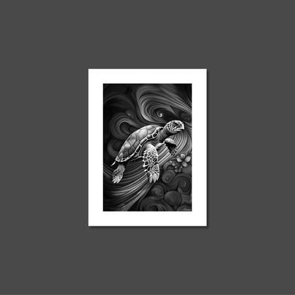ABSTRACT TURTLE **UNFRAMED ART PRINT**