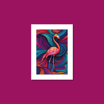 ABSTRACT FLAMINGO **UNFRAMED ART PRINT**