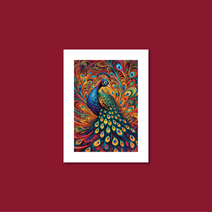 ABSTRACT PEACOCK **UNFRAMED ART PRINT**