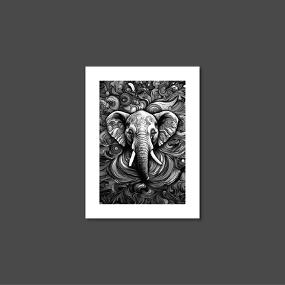 ABSTRACT ELEPHANT **UNFRAMED ART PRINT**