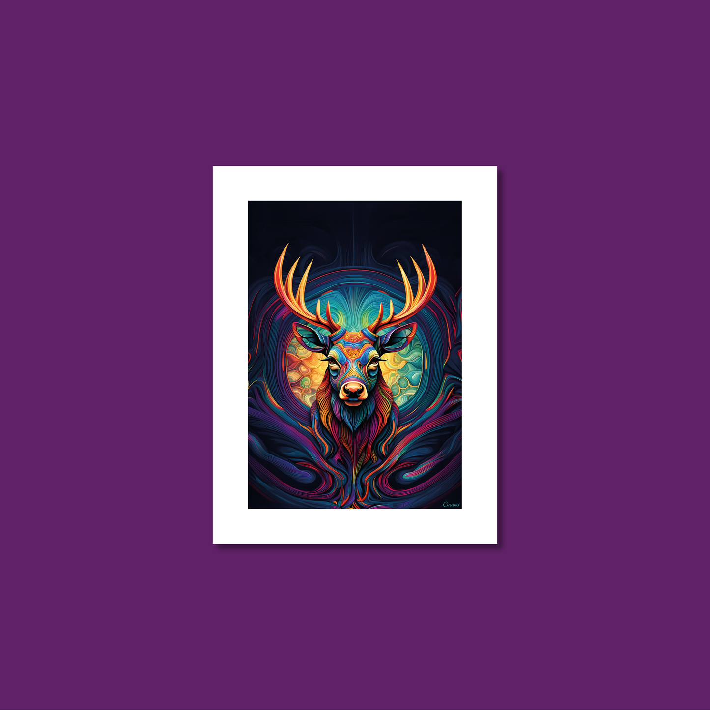 ABSTRACT STAG **UNFRAMED ART PRINT**