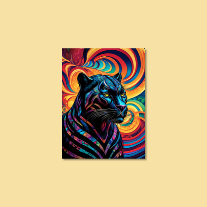 ABSTRACT BLACK PANTHER **UNFRAMED ART PRINT**