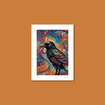 ABSTRACT CROW **UNFRAMED ART PRINT**